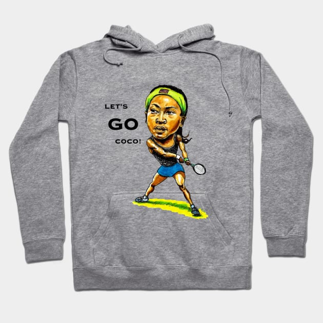 Coco Gauff - Let's go Coco Hoodie by dizzycat-biz